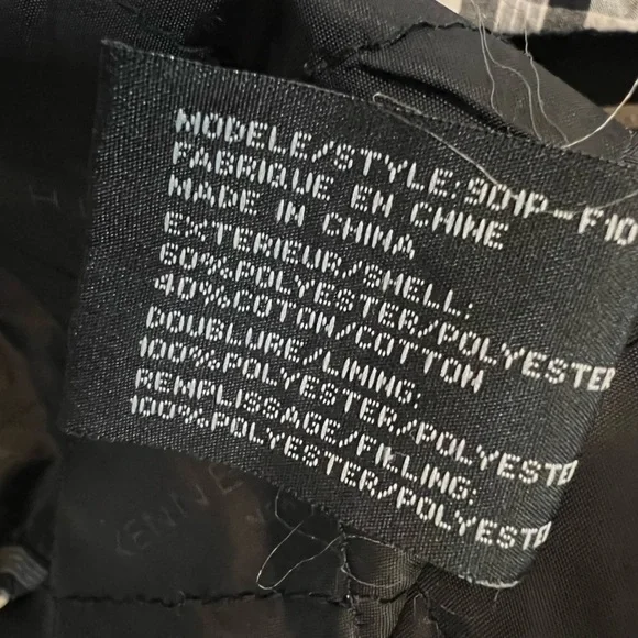 KENNETH BLAKE Black White Plaid Double Breasted Button Short Lightweight Jacket - Picture 8 of 8